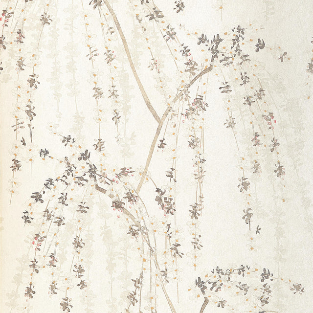Thibaut Weeping Blossom White Wallpaper