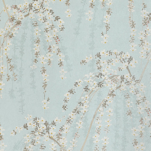 Thibaut Weeping Blossom Blue Wallpaper