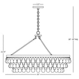 Robert Abbey (1004) 35" x 23.75" BLING CHANDELIER