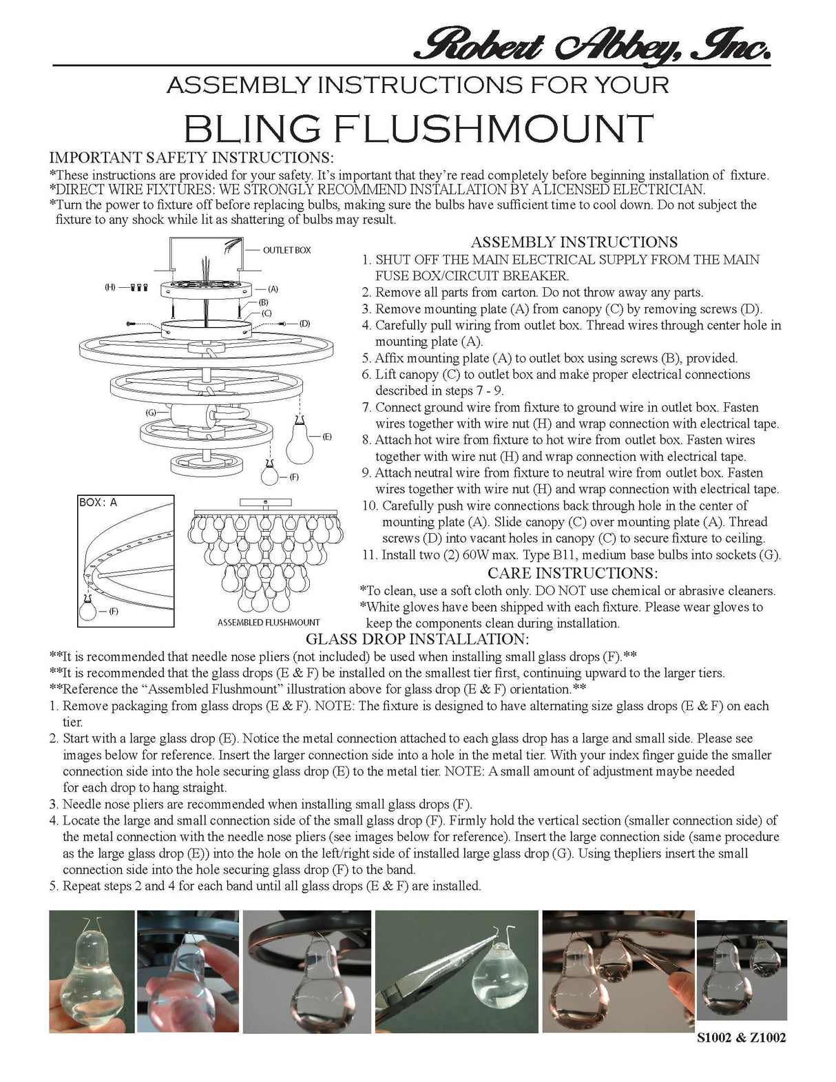 Robert Abbey (1002) 16.75" x 12" BLING FLUSHMOUNT