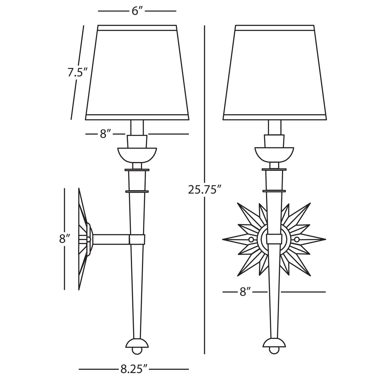 Robert Abbey (1016) 7.88" x 25.75" COSMOS WALL SCONCE
