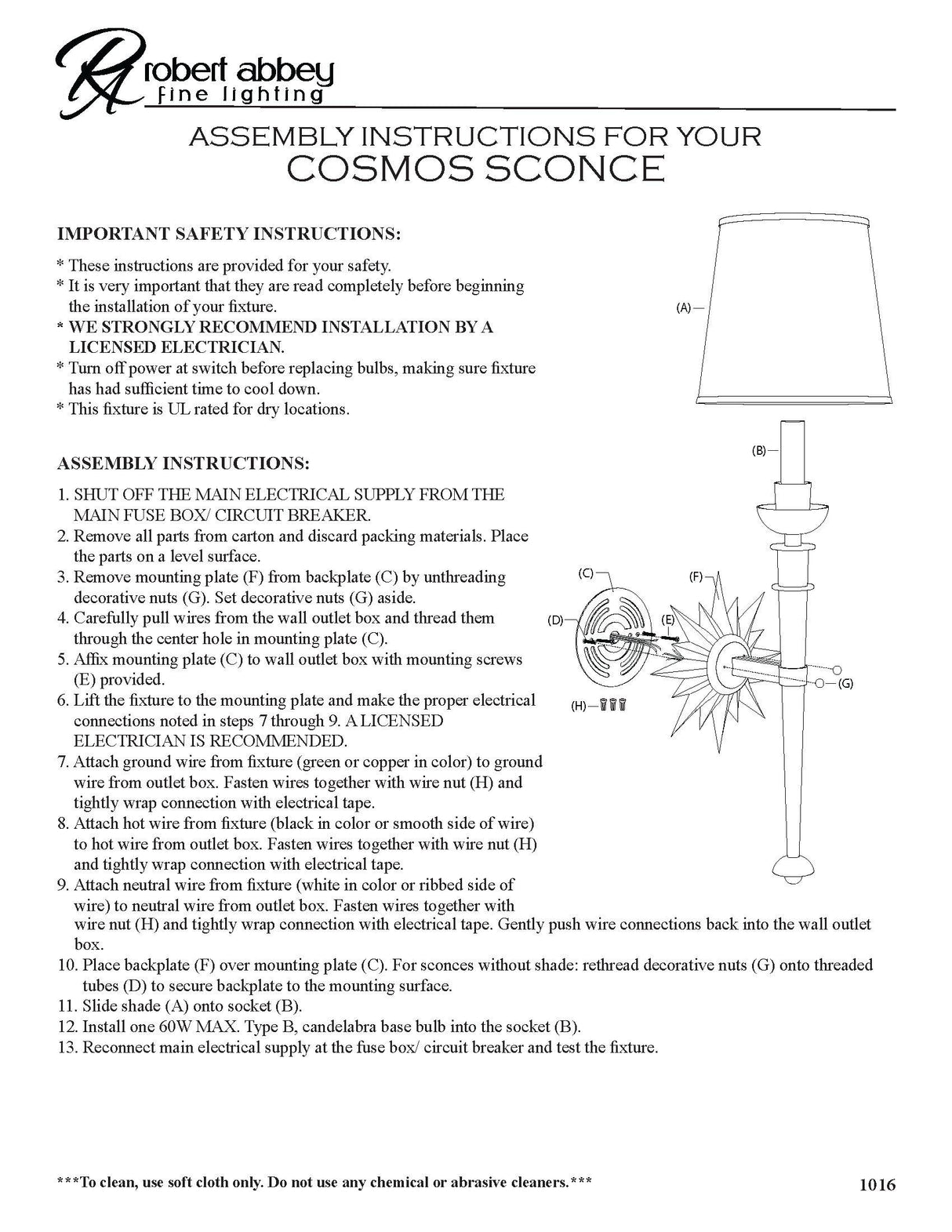 Robert Abbey (1016) 7.88" x 25.75" COSMOS WALL SCONCE