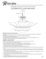Robert Abbey (1017) 19.88" x 5.75" COSMOS FLUSHMOUNT