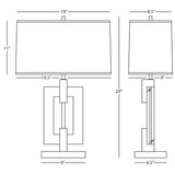 Robert Abbey (1012) 9" x 29" LINCOLN TABLE LAMP