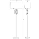 Robert Abbey (1020) 10" x 63" LINCOLN FLOOR LAMP