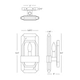 Robert Abbey (1198) 5.88" x 12.5" JACQUELINE WALL SCONCE