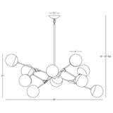 Robert Abbey (1215) 50.5" x 25" CELESTE CHANDELIER