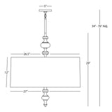 Robert Abbey (1225) 27" x 29.5" ARTHUR PENDANT