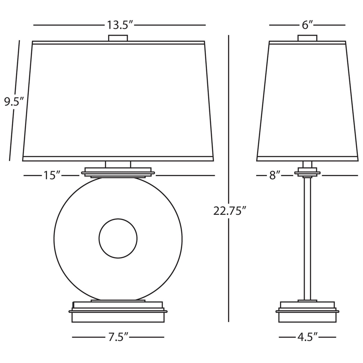 Robert Abbey (125) 10" x 22.75" TIC-TAC-TOE TABLE LAMP