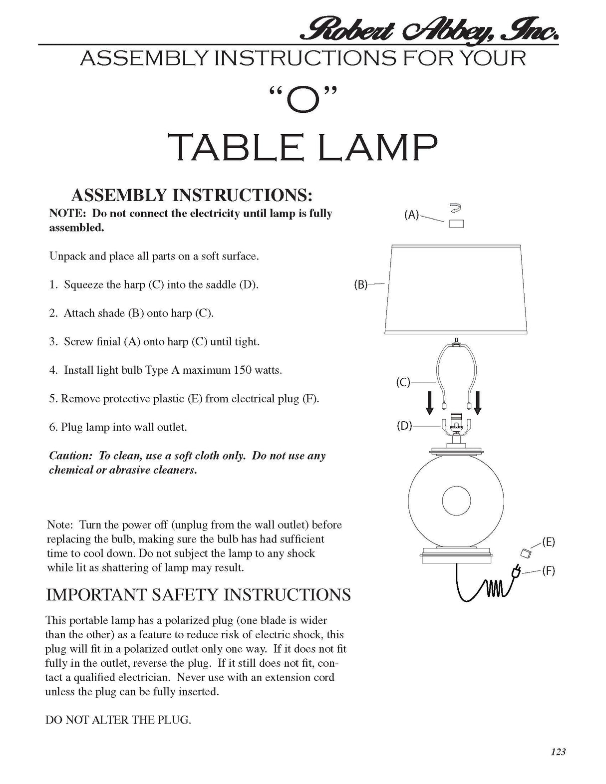Robert Abbey (125) 10" x 22.75" TIC-TAC-TOE TABLE LAMP