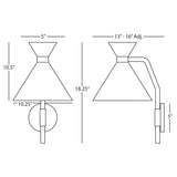 Robert Abbey (1253) 10" x 18.25" CINCH WALL SCONCE