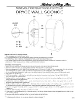 Robert Abbey (1318) 6.75" x 12.25" BRYCE WALL SCONCE