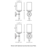 Robert Abbey (1324) 3.94" x 13" HALO WALL SCONCE