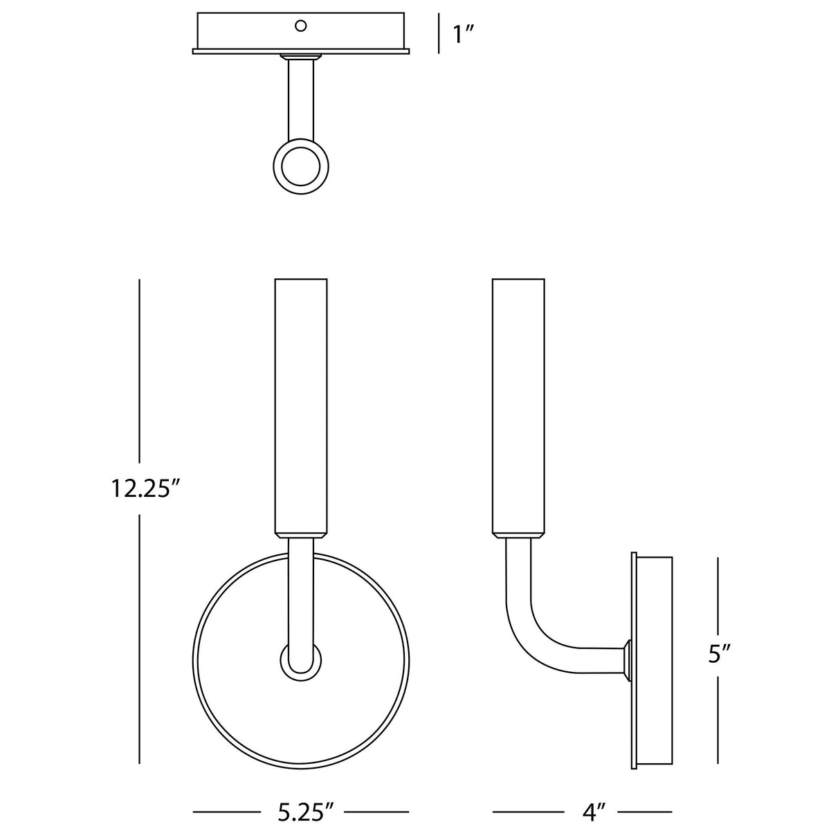 Robert Abbey (1407) 5.25" x 12.25" MAVISTEN EDITION CARBONIA WALL SCONCE
