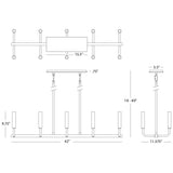 Robert Abbey (1409) 42" x 9.75" MAVISTEN EDITION CARBONIA CHANDELIER