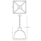 Robert Abbey (1447) 17.5" x 18" RANGER PENDANT