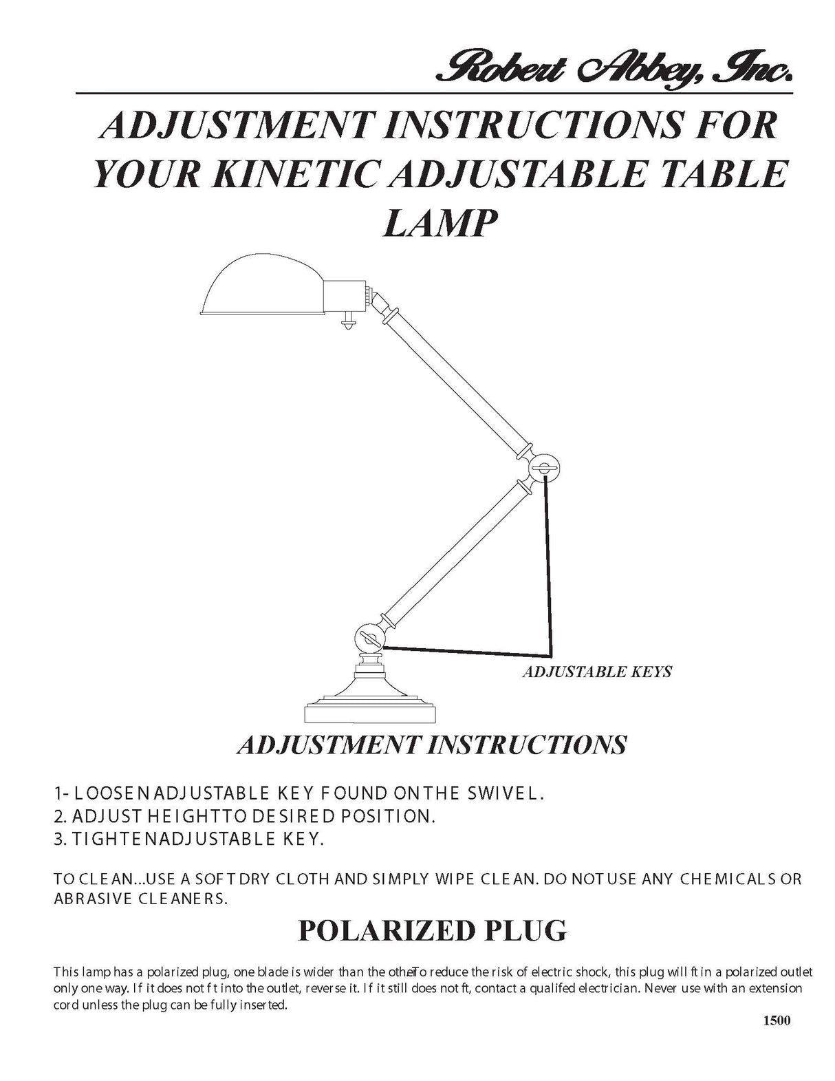 Robert Abbey (1500) 7" x 7.5" KINETIC TABLE LAMP