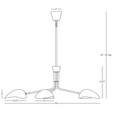 Robert Abbey (1522) 50" x 14.75" RICO ESPINET RACER CHANDELIER