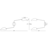 Robert Abbey (1528) 48" x 21" RICO ESPINET RACER WALL SCONCE