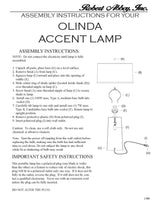 Robert Abbey (1580W) 6.25" x 22.75" RICO ESPINET OLINDA ACCENT LAMP