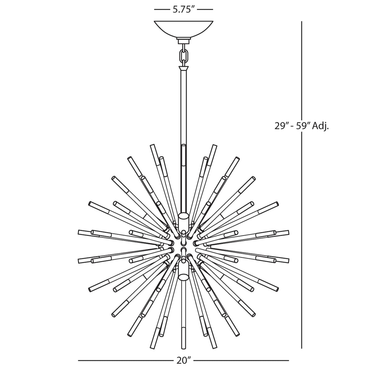 Robert Abbey (166) 28" x 28" ANDROMEDA CHANDELIER