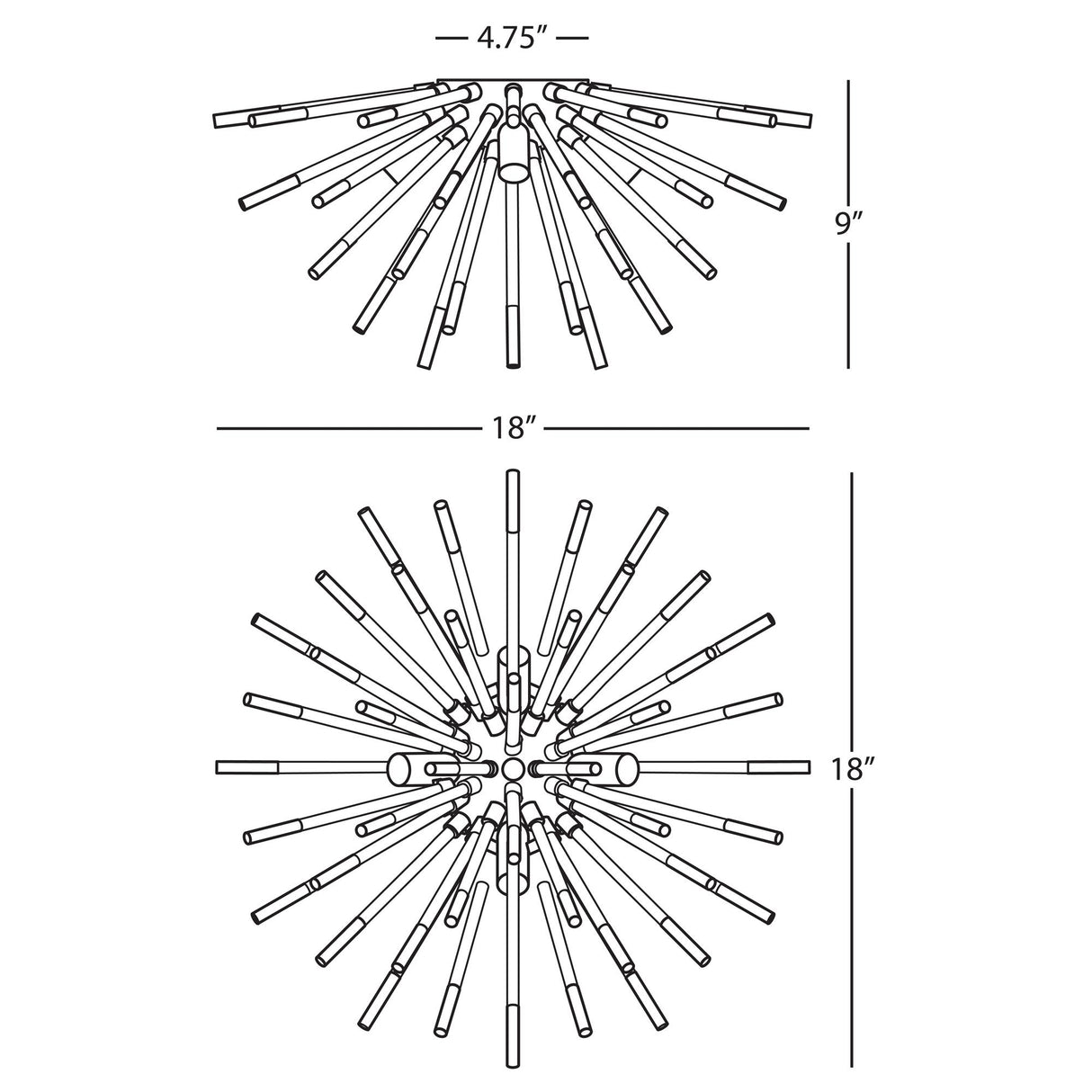 Robert Abbey (167) 18" x 18" ANDROMEDA WALL SCONCE