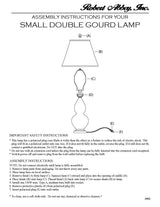 Robert Abbey (1788X) 6" x 22.75" SMALL DOUBLE GOURD ACCENT LAMP