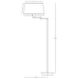 Robert Abbey (1805) 10" x 55.5" REAL SIMPLE FLOOR LAMP