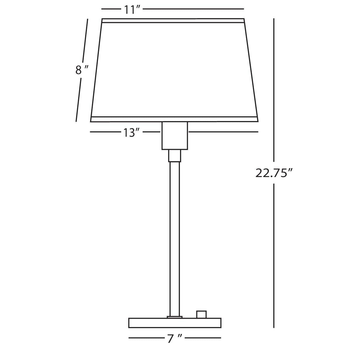 Robert Abbey (1822) 7" x 22.75" REAL SIMPLE TABLE LAMP