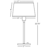 Robert Abbey (1822) 7" x 22.75" REAL SIMPLE TABLE LAMP