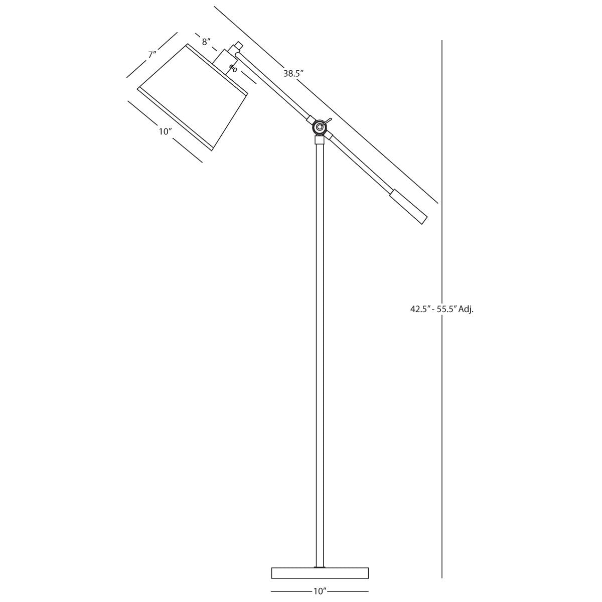 Robert Abbey (1824) 10" x 42.5" REAL SIMPLE FLOOR LAMP
