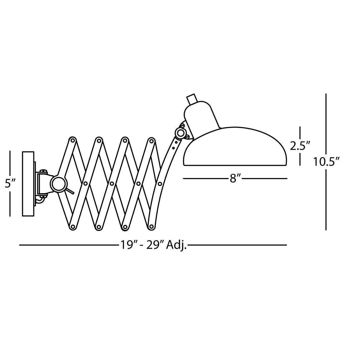 Robert Abbey (1849) 8" x 10.5" BRUNO WALL SWINGER