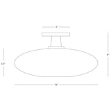 Robert Abbey (2039) 15" x 7.88" RICO ESPINET OVO FLUSHMOUNT