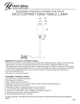 Robert Abbey (2069) 8.88" x 28.25" RICO ESPINET NINA TABLE LAMP