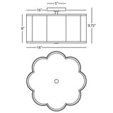 Robert Abbey (2139) 16" x 9.75" AXIS FLUSHMOUNT