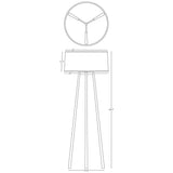 Robert Abbey (2171) 24" x 62.5" RICO ESPINET SHINTO FLOOR LAMP