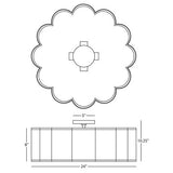 Robert Abbey (2201) 24" x 10.25" AXIS FLUSHMOUNT