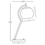 Robert Abbey (232) 8" x 23.5" NOVA TABLE LAMP