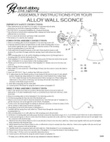 Robert Abbey (2418) 7.5" x 7.5" ALLOY WALL SCONCE