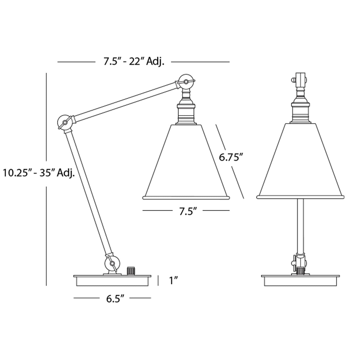 Robert Abbey (2419G) 7.5" x 10.25" ALLOY TABLE LAMP