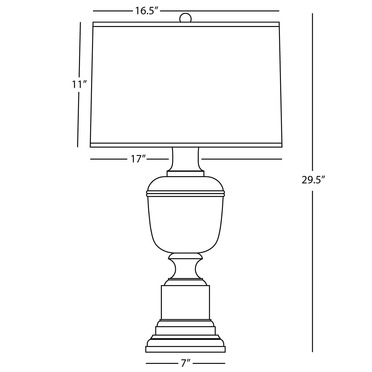 Robert Abbey (2500) 6.88" x 29.5" ANNIKA TABLE LAMP