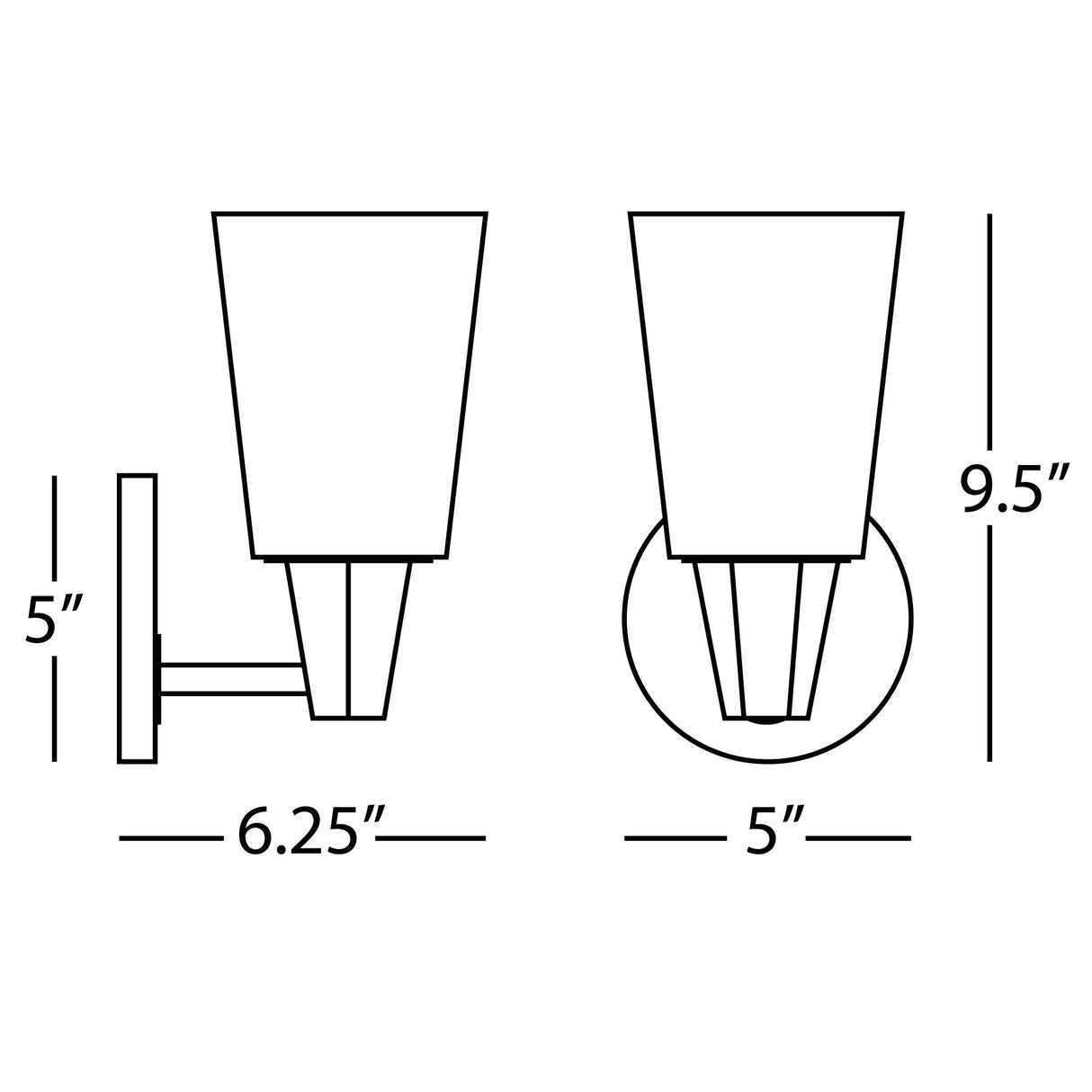 Robert Abbey (254F) 5" x 9.5" WHEATLEY WALL SCONCE