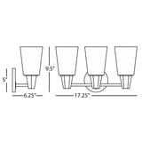 Robert Abbey (256F) 17.25" x 9.5" WHEATLEY WALL SCONCE