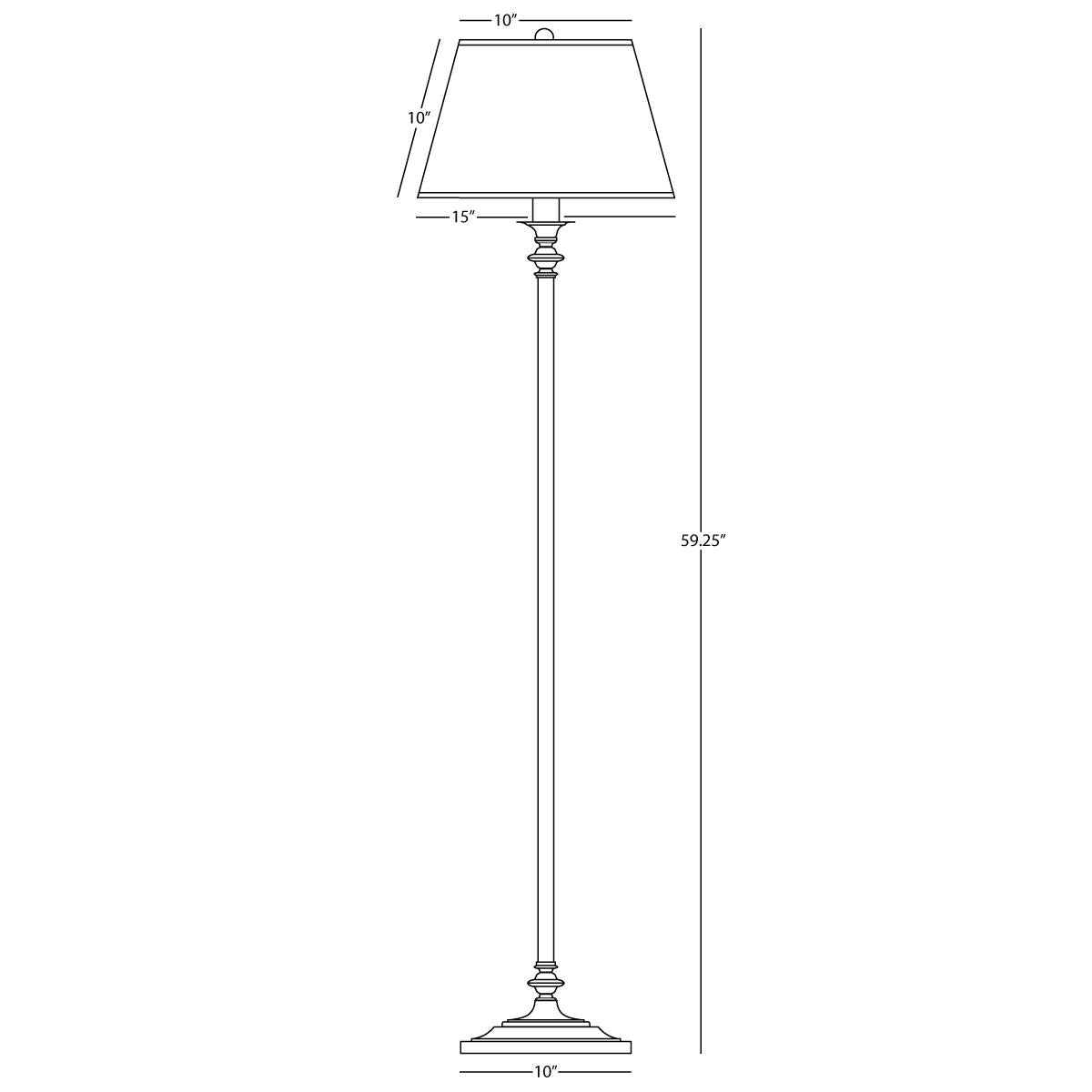 Robert Abbey (2606X) 10" x 59.25" WILTON FLOOR LAMP