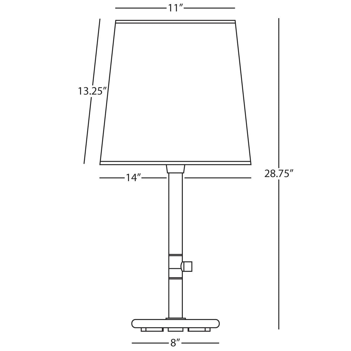 Robert Abbey (2803W) 8" x 28.75" RICO ESPINET BUSTER CHICA ACCENT LAMP