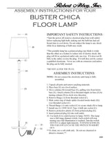 Robert Abbey (2804W) 10" x 62.5" RICO ESPINET BUSTER CHICA FLOOR LAMP