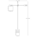 Robert Abbey (292B) 8" x 62.38" CAMPBELL FLOOR LAMP