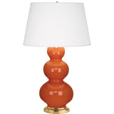 Robert Abbey (312X) 10" x 32.75" TRIPLE GOURD TABLE LAMP