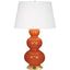 Robert Abbey (312X) 10" x 32.75" TRIPLE GOURD TABLE LAMP