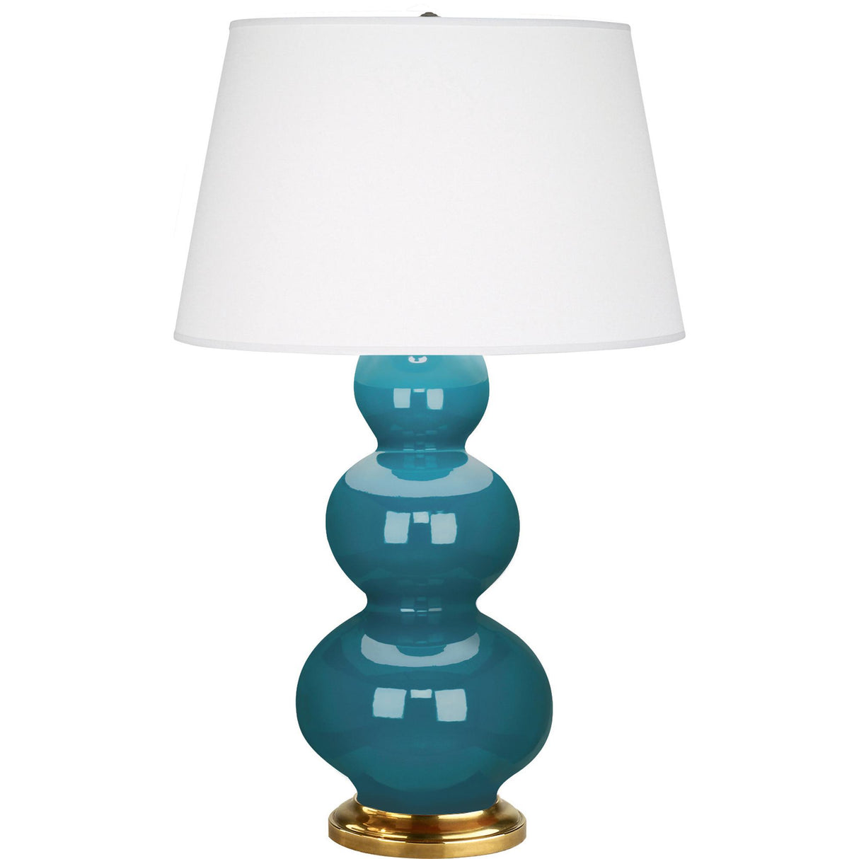 Robert Abbey (323X) 10" x 32.75" TRIPLE GOURD TABLE LAMP